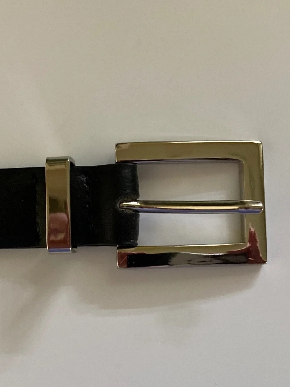 Jessica Simpson Women's Black Genuine Leather Belt/Silver Tone Buckle/L/XL/NEW!